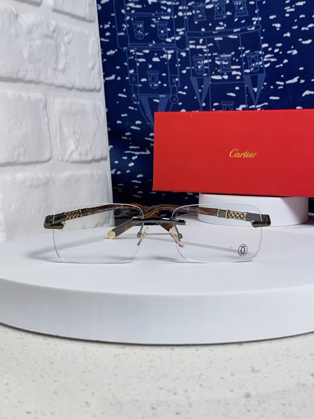 Cartier Lightweight Rimless Silver Lens Sunglasses for Men & Women - 382737 - detail image 2