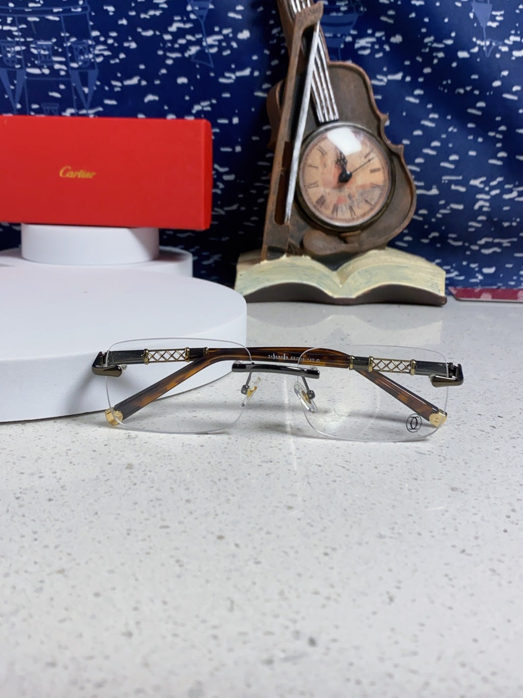 Cartier Lightweight Rimless Silver Lens Sunglasses for Men & Women - 382737 - detail image 9