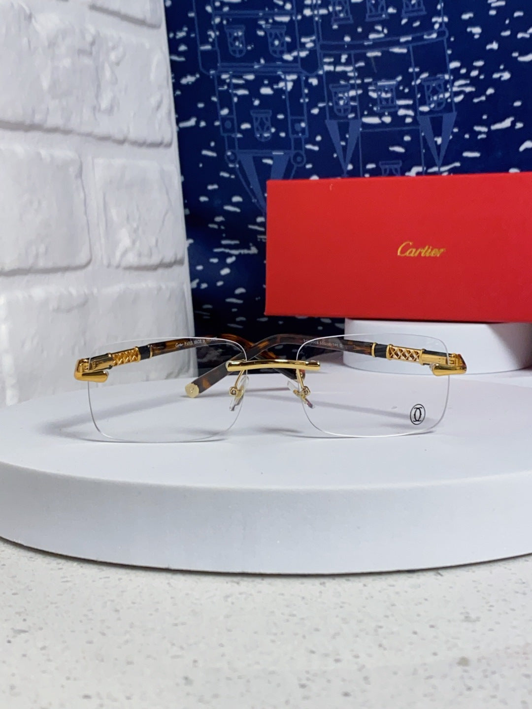 Cartier Lightweight Rimless Silver Lens Sunglasses for Men & Women - 382738 - detail image 2