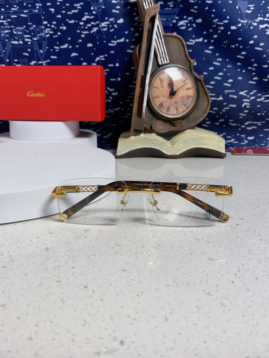 Cartier Lightweight Rimless Silver Lens Sunglasses for Men & Women - 382738 - detail image 9