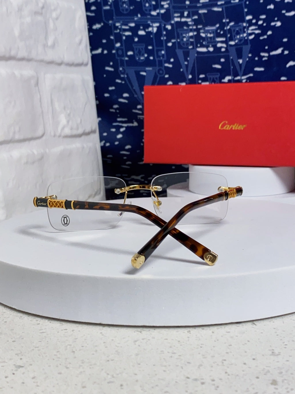 Cartier Lightweight Rimless Silver Lens Sunglasses for Men & Women - 382738 - detail image 3