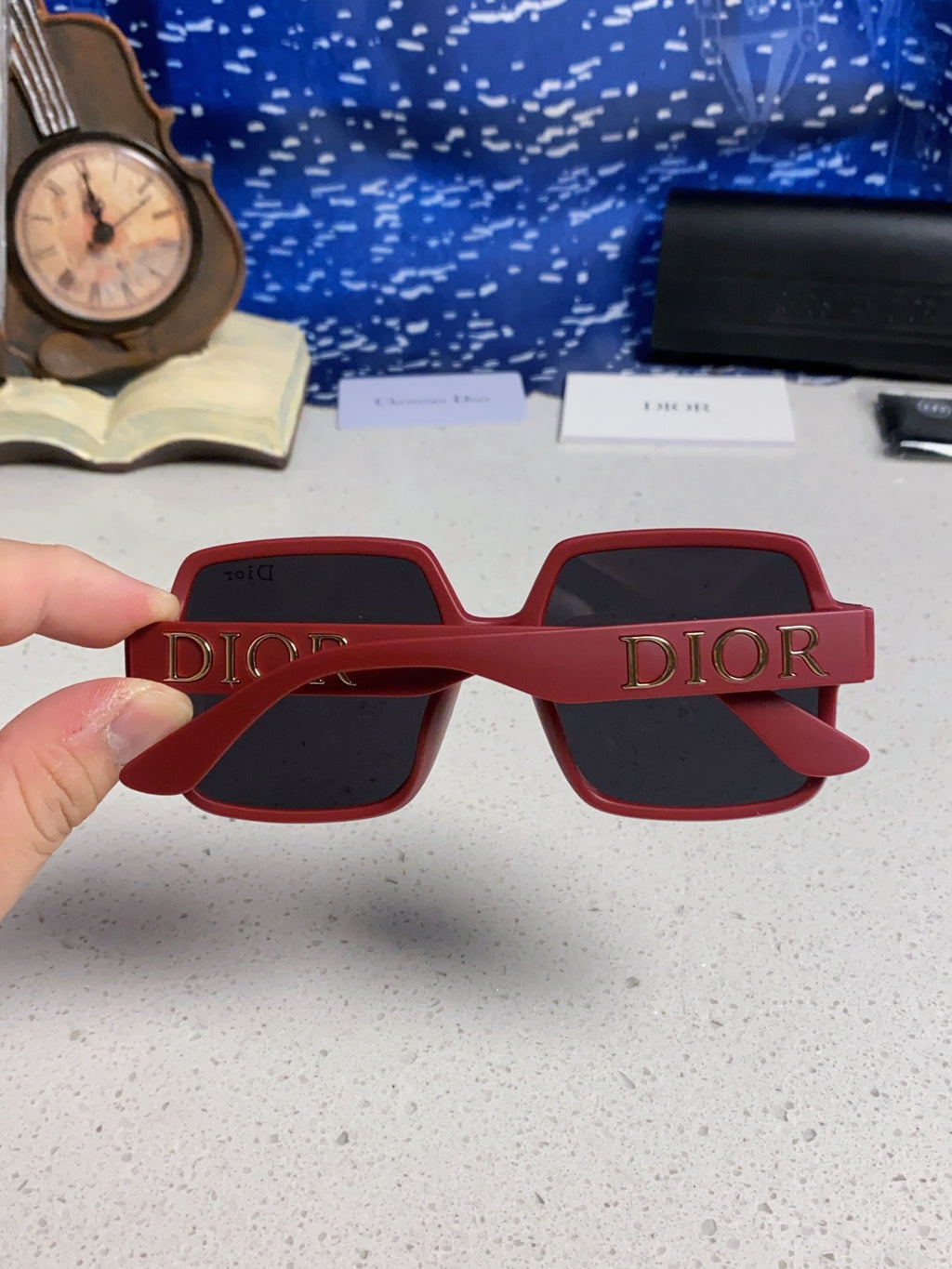 Dior Square Black Lens Sunglasses for Men & Women - 398772 - detail image 5