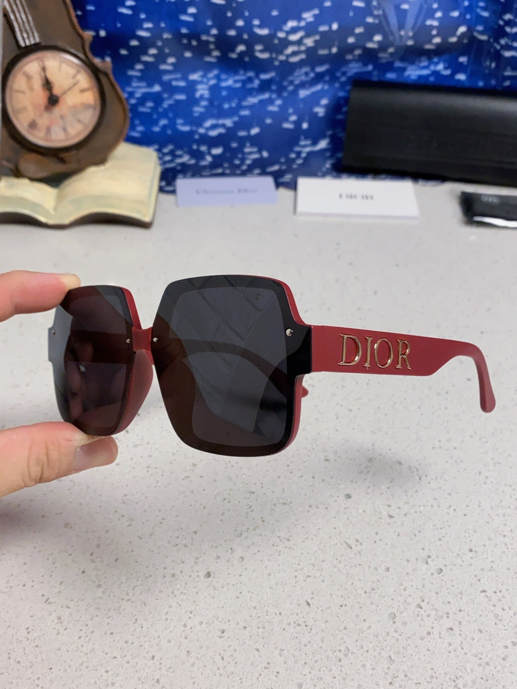 Dior Square Black Lens Sunglasses for Men & Women - 398772 - detail image 6
