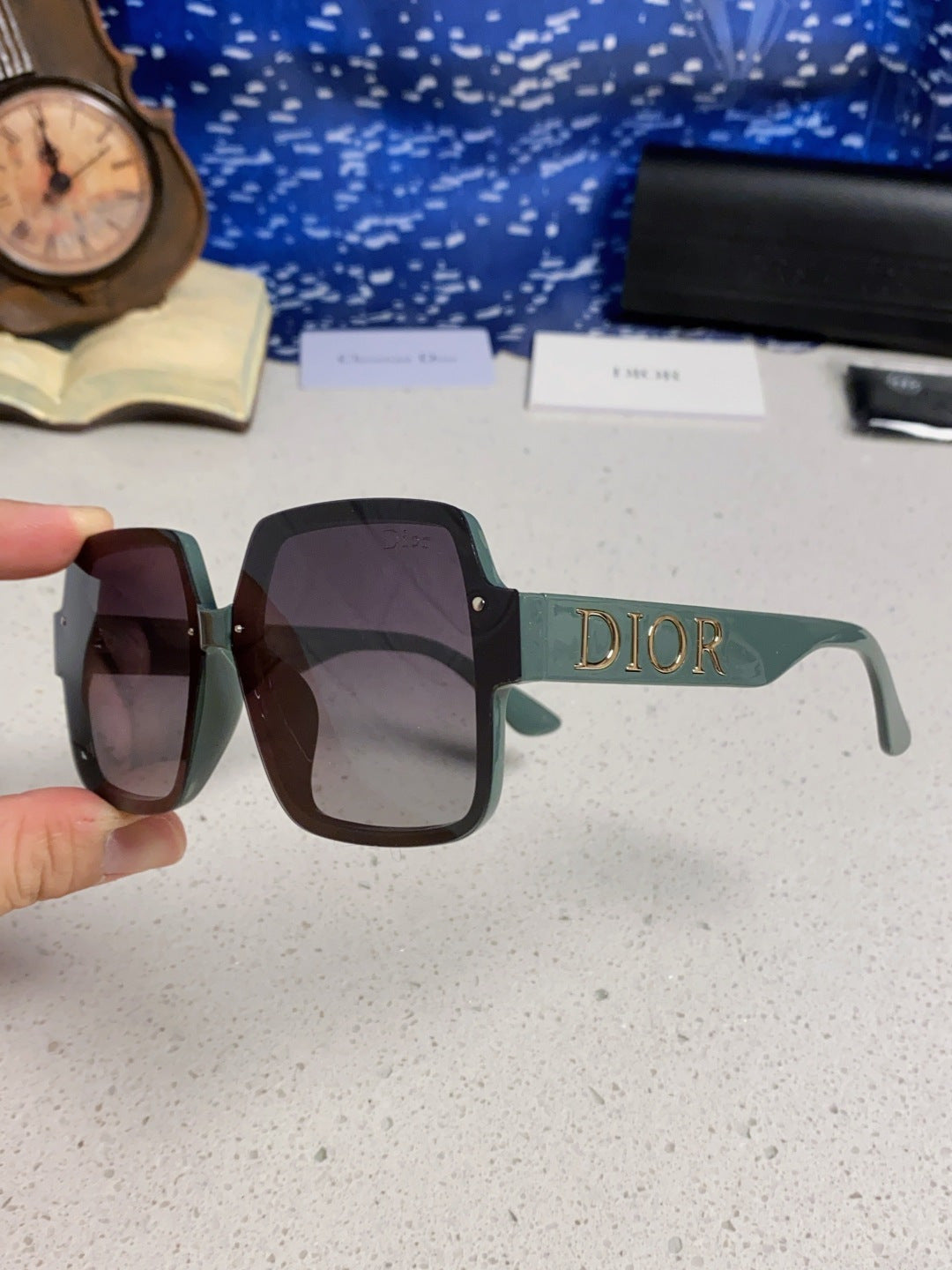 Dior Square Black Lens Sunglasses for Men & Women - 398773 - detail image 6