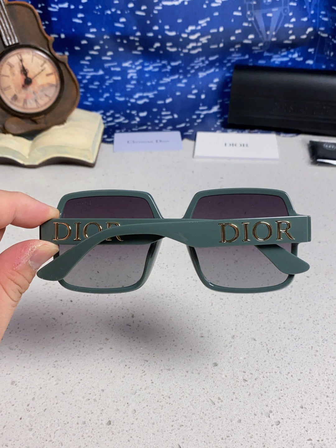 Dior Square Black Lens Sunglasses for Men & Women - 398773 - detail image 5