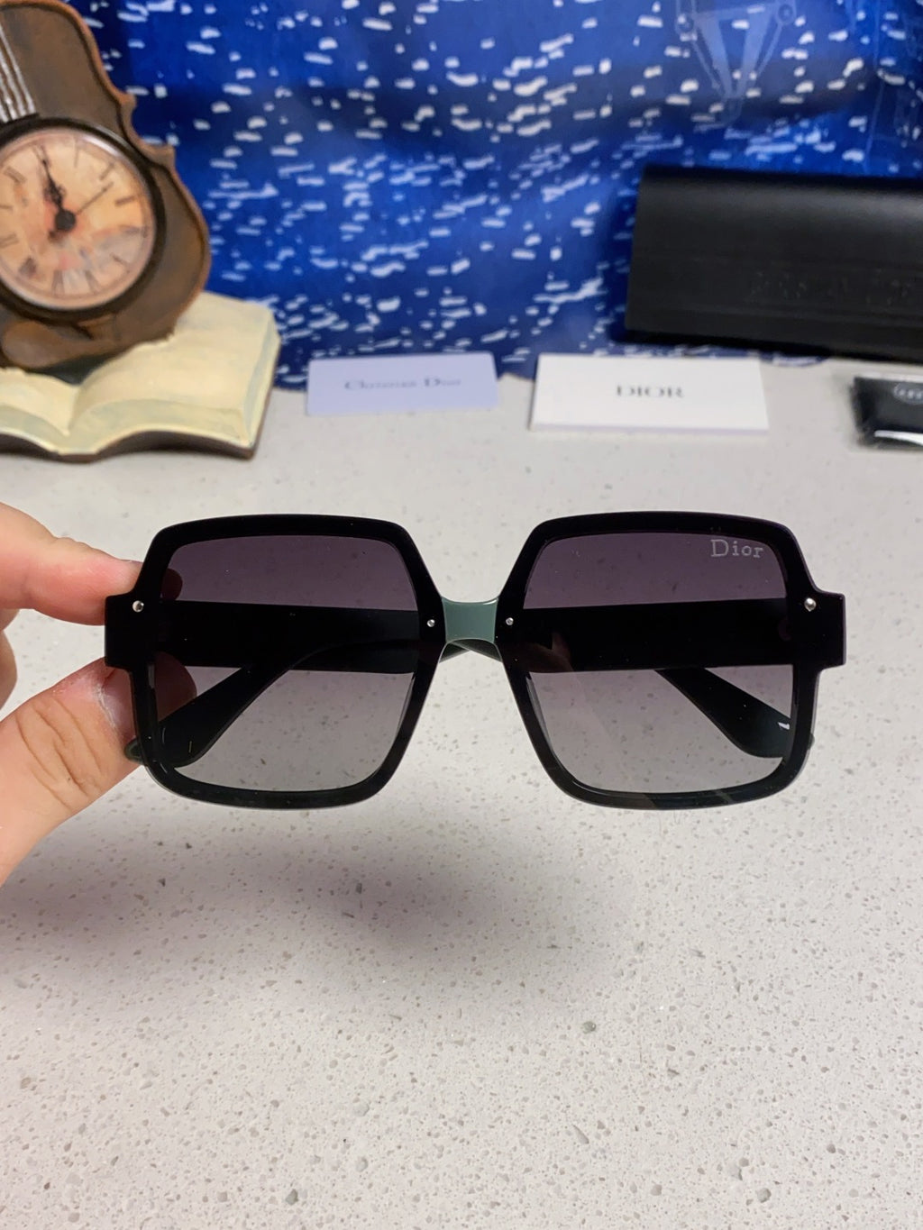 Dior Square Black Lens Sunglasses for Men & Women - 398773 - detail image 4