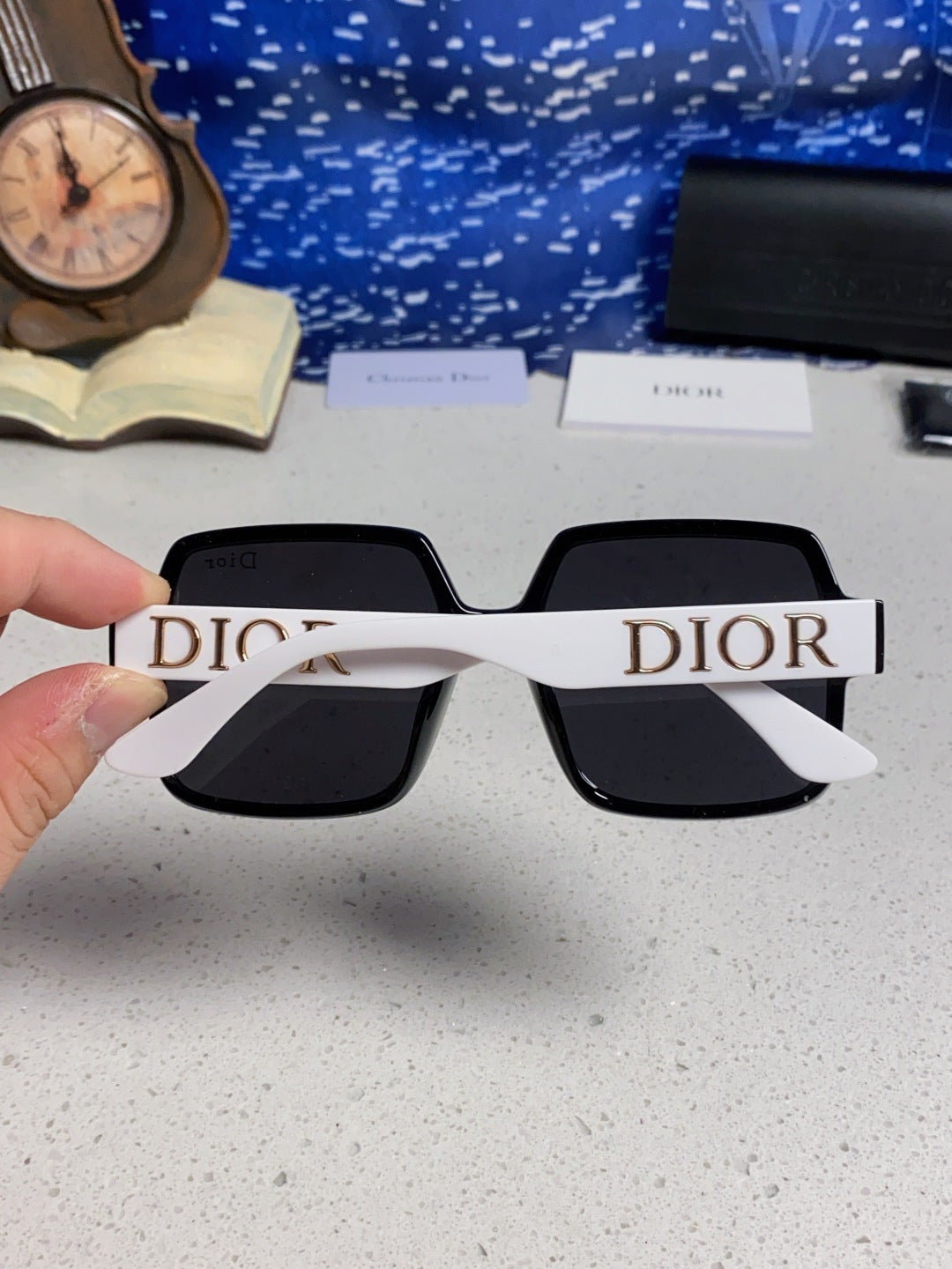 Dior Square Black Lens Sunglasses for Men & Women - 398775 - detail image 5