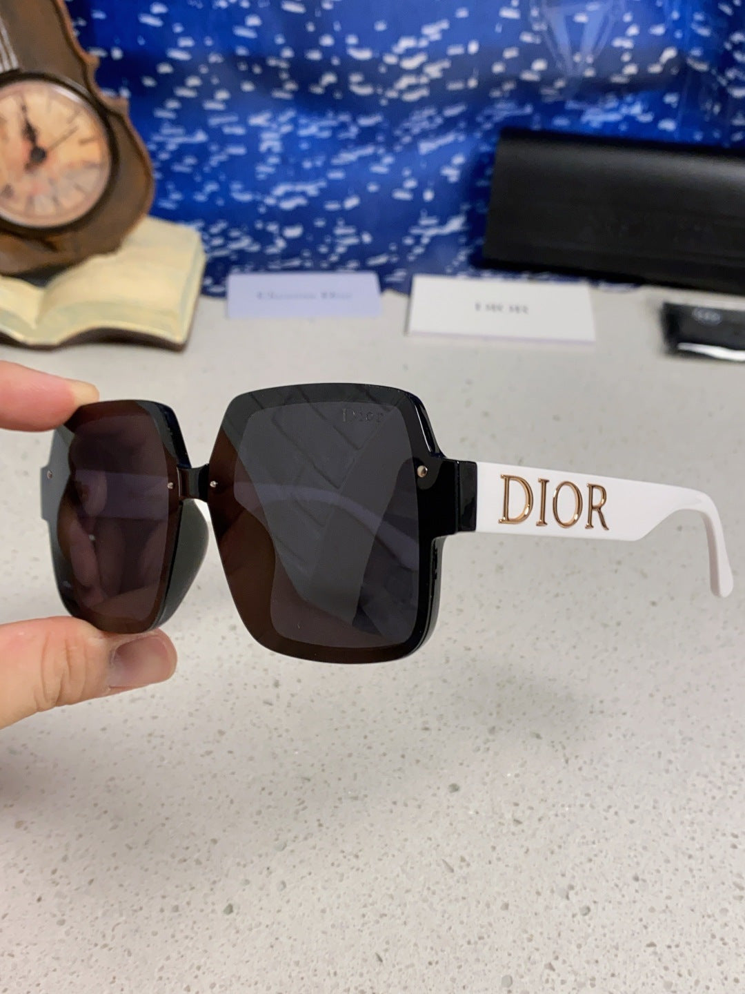 Dior Square Black Lens Sunglasses for Men & Women - 398775 - detail image 6