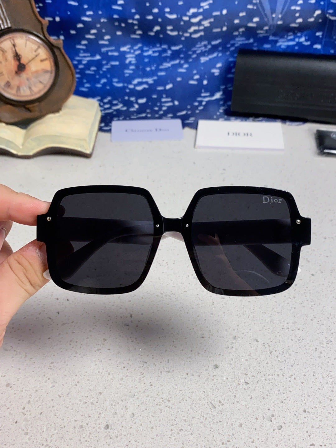 Dior Square Black Lens Sunglasses for Men & Women - 398775 - detail image 4