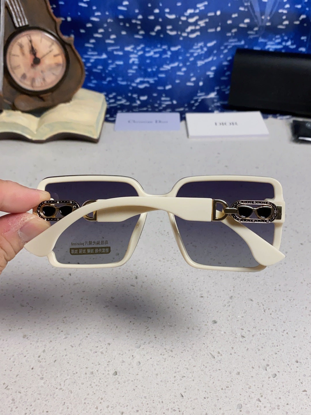 Dior Polarized Fashion Silver Lens Sunglasses for Men & Women - detail image 5