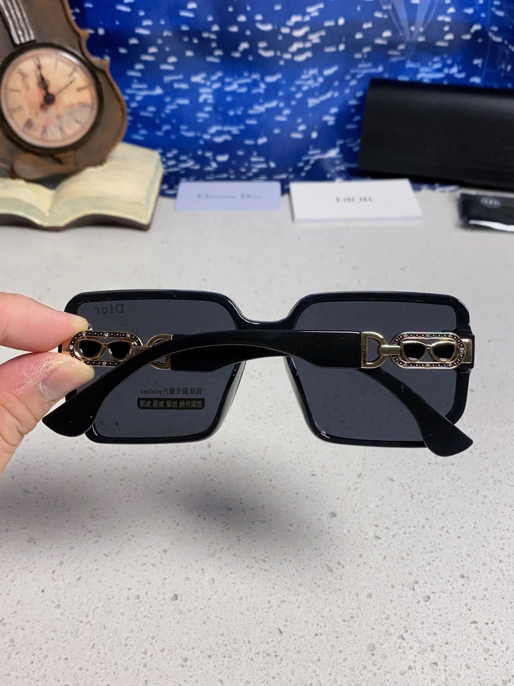 Dior Polarized Fashion Black Lens Sunglasses for Men & Women - 398771 - detail image 5
