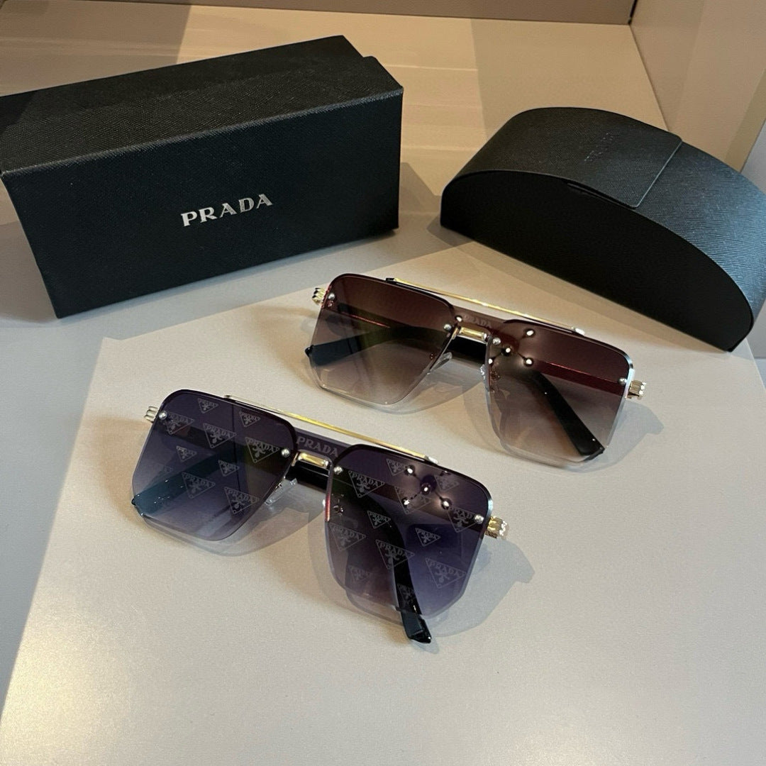Prada Polarized Fashion Gold Lens Sunglasses for Men - 432077 - detail image 8