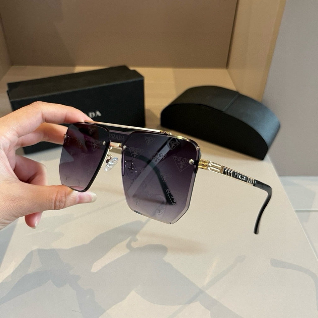 Prada Polarized Fashion Gold Lens Sunglasses for Men - 432077 - detail image 4