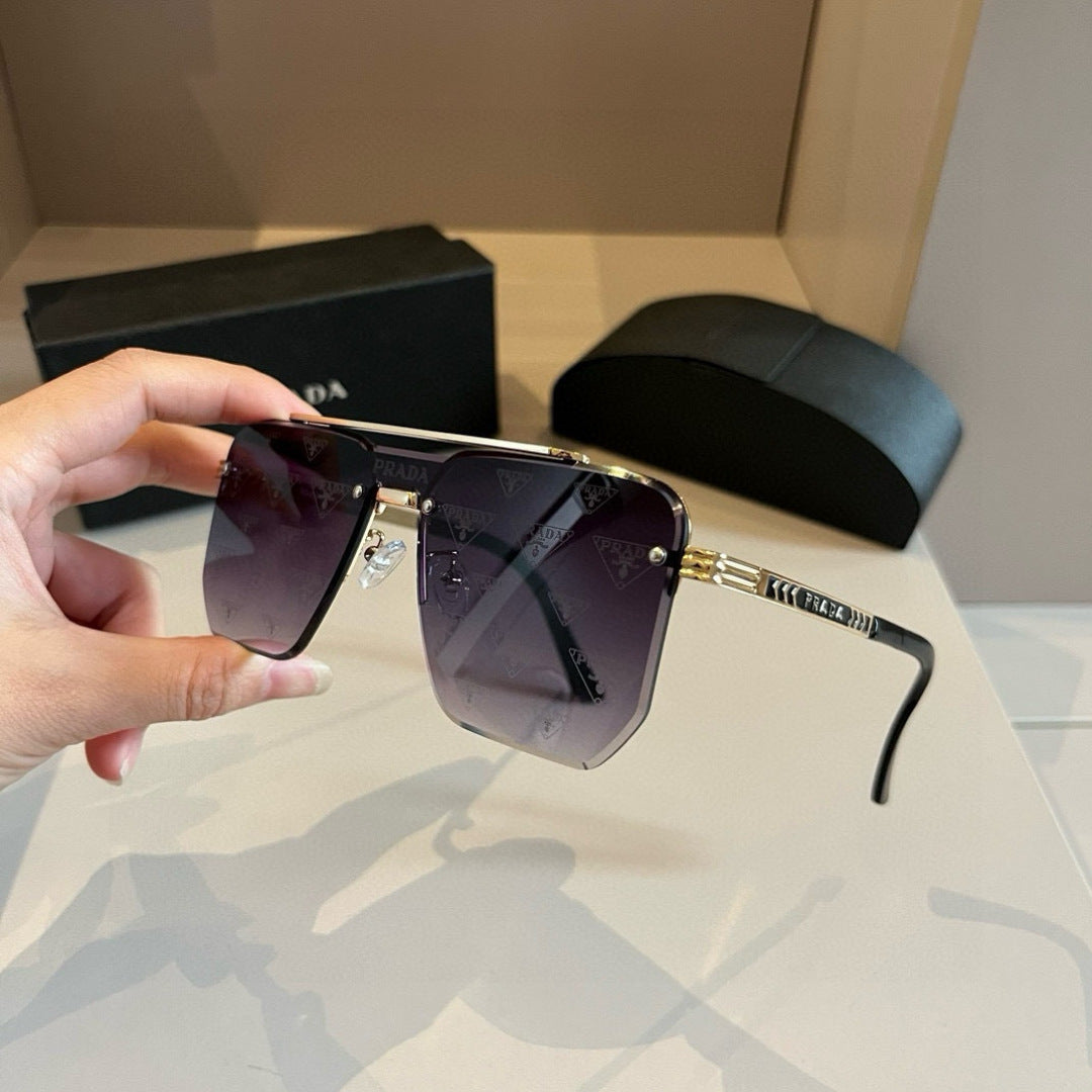 Prada Polarized Fashion Gold Lens Sunglasses for Men - 432077 - detail image 4