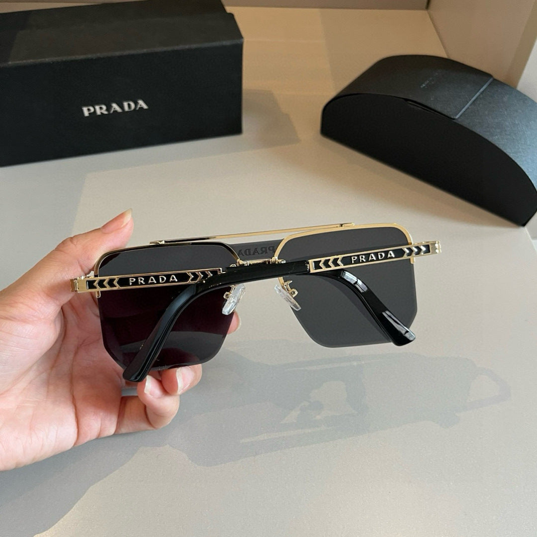 Prada Polarized Fashion Gold Lens Sunglasses for Men - 398907 - detail image 9
