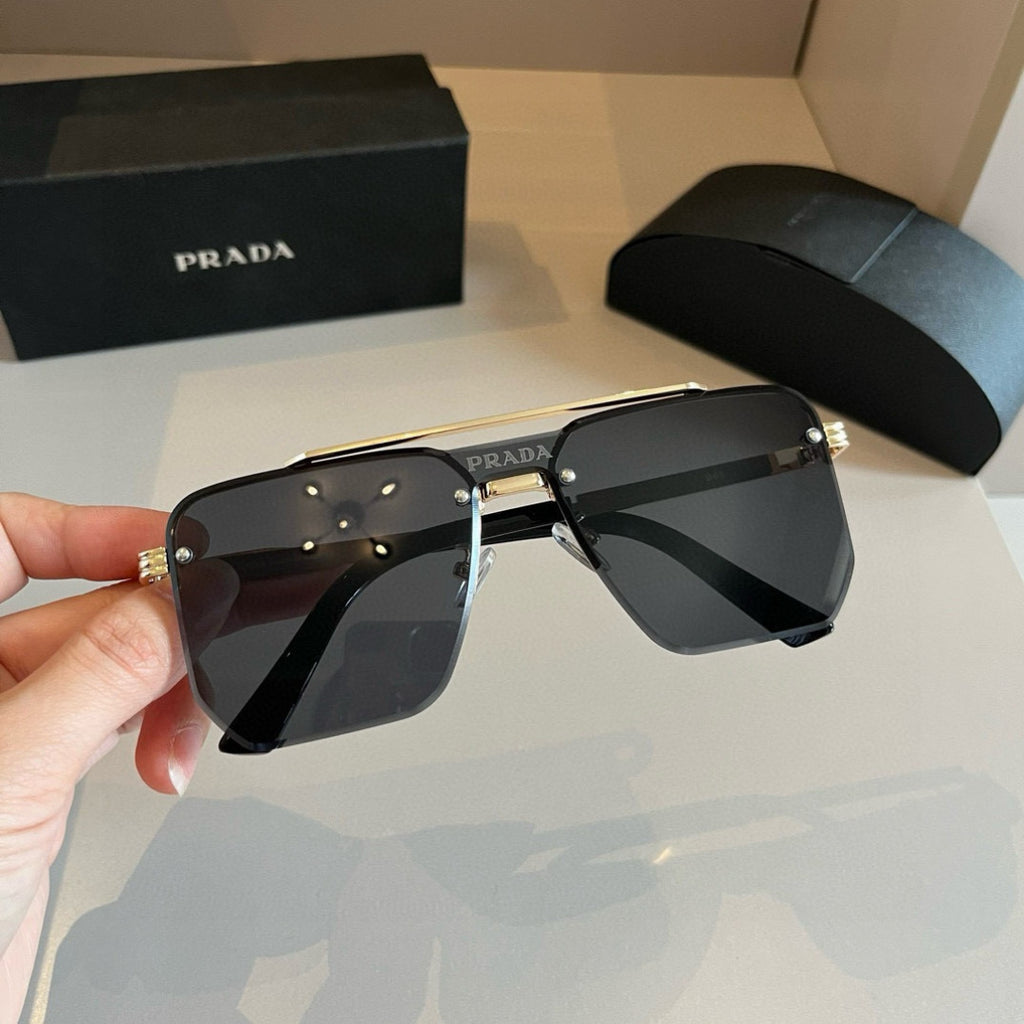 Prada Polarized Fashion Gold Lens Sunglasses for Men - 432079 - detail image 6