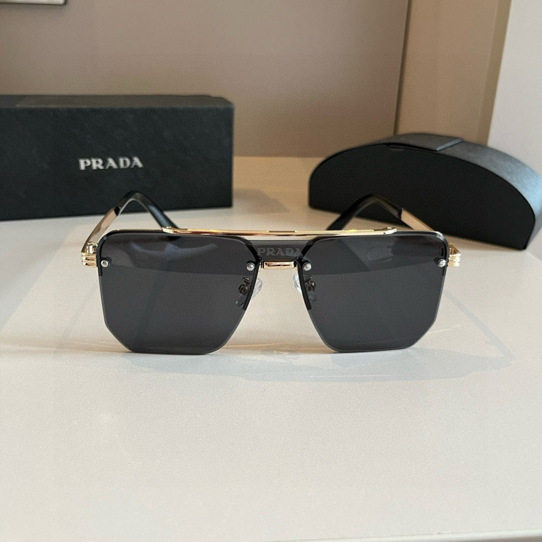 Prada Polarized Fashion Gold Lens Sunglasses for Men - 398907 - detail image 4