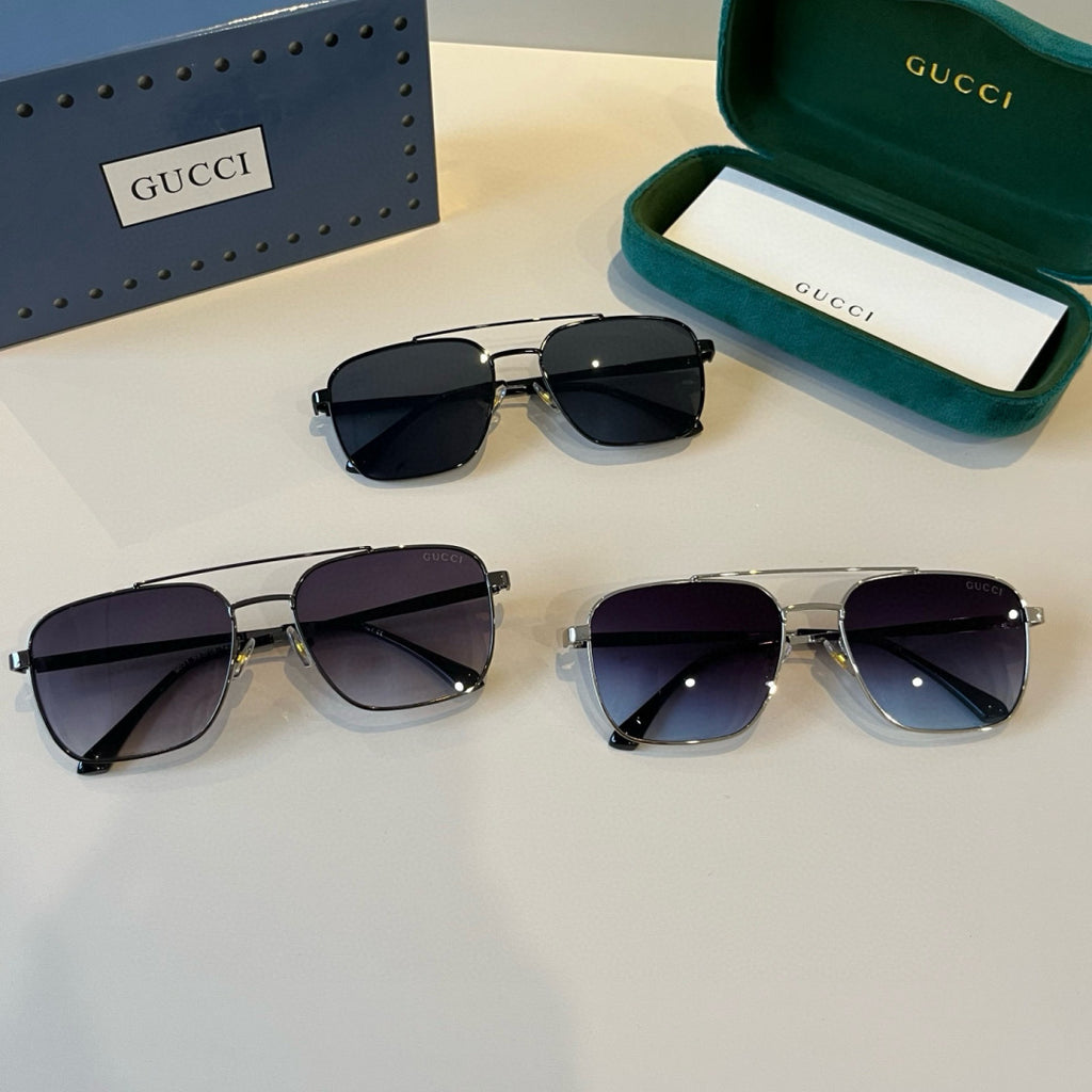 Gucci Metal Aviator Silver Lens Sunglasses for Men & Women - detail image 11