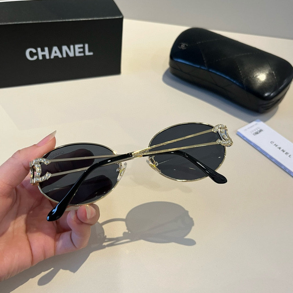 Chanel Metal Fashion Silver Lens Sunglasses for Men & Women - 866993 - detail image 6