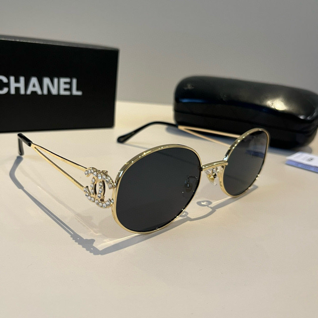 Chanel Metal Fashion Silver Lens Sunglasses for Men & Women - 866993