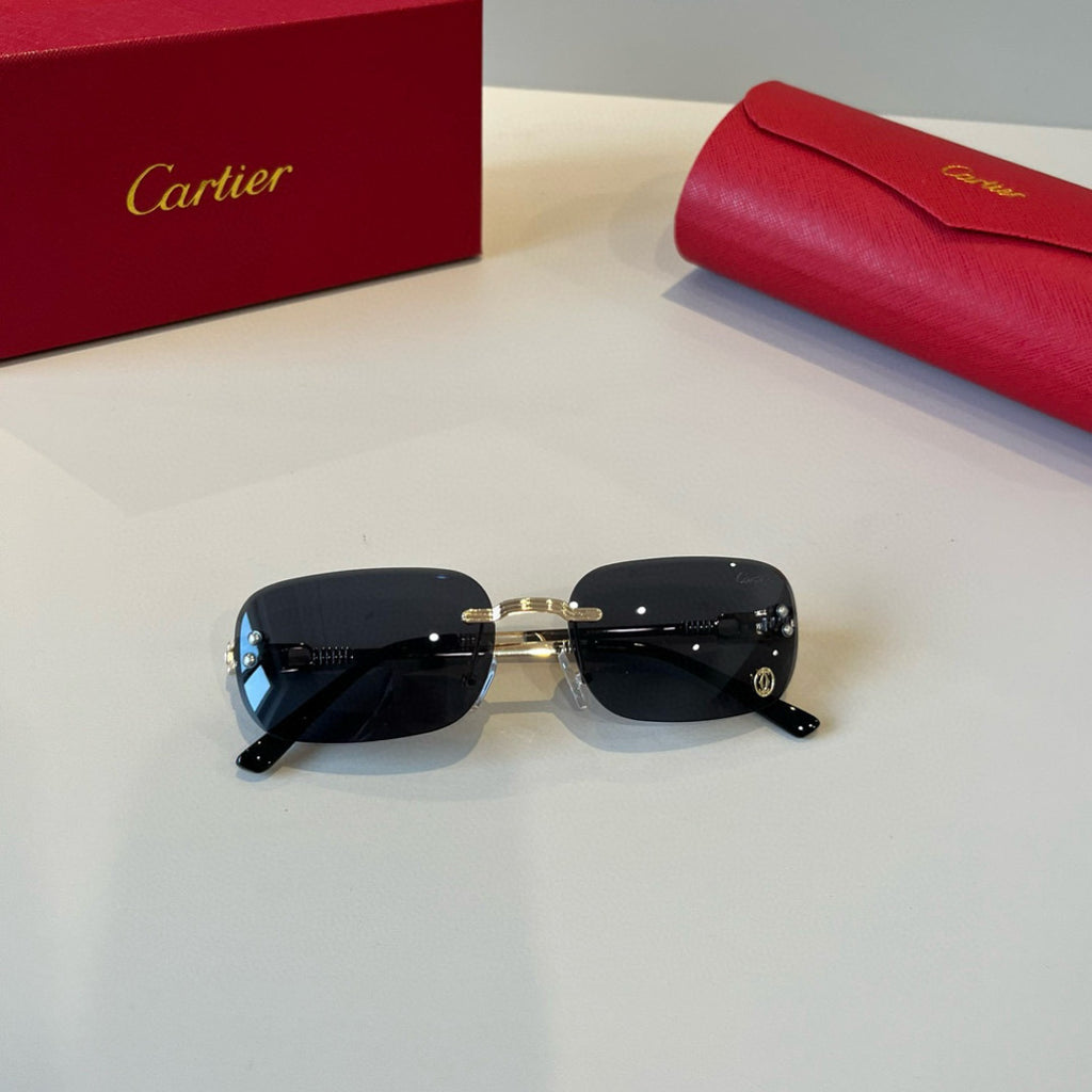Cartier Lightweight Metal Rimless Silver Lens Sunglasses for Men & Wo - 487337 - detail image 9
