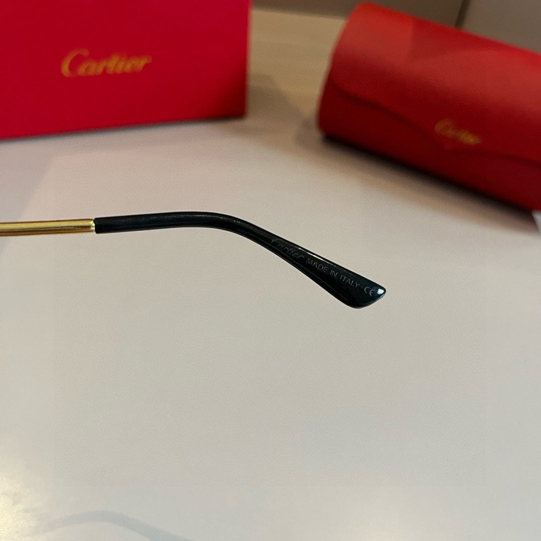 Cartier Lightweight Metal Rimless Silver Lens Sunglasses for Men & Wo - 358486 - detail image 8