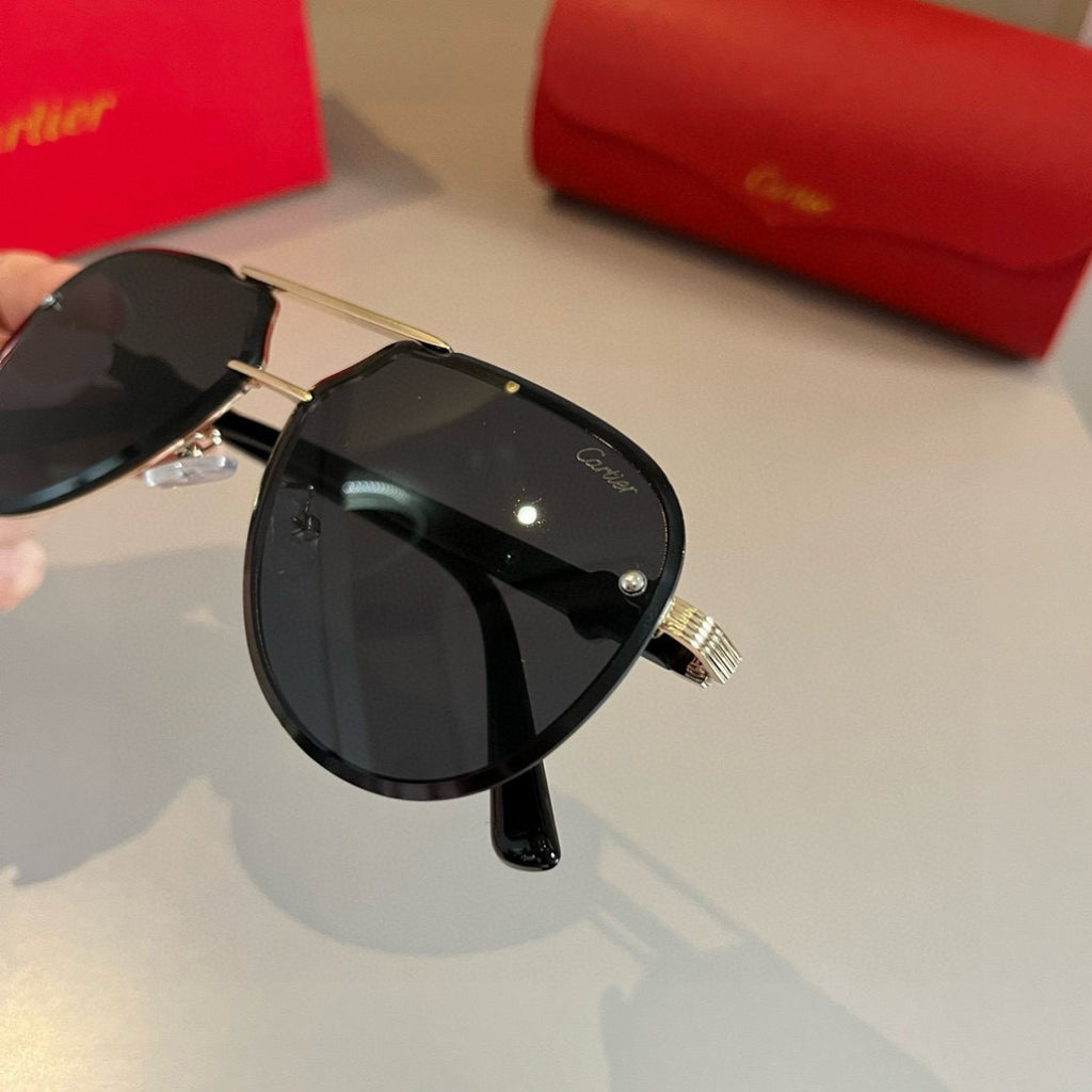 Cartier Metal Fashion Gold Lens Sunglasses for Men & Women - 372177 - detail image 7