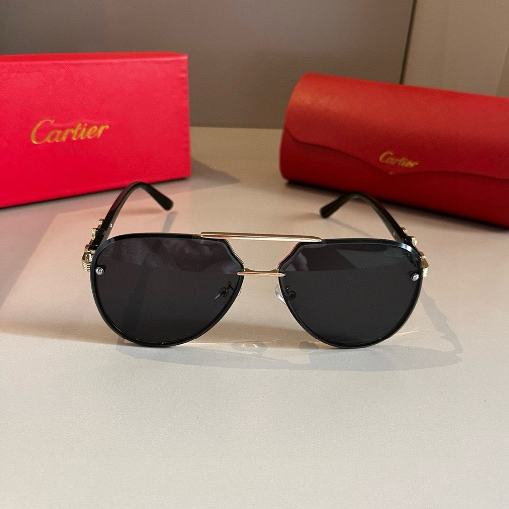 Cartier Metal Fashion Gold Lens Sunglasses for Men & Women - 372177 - detail image 2