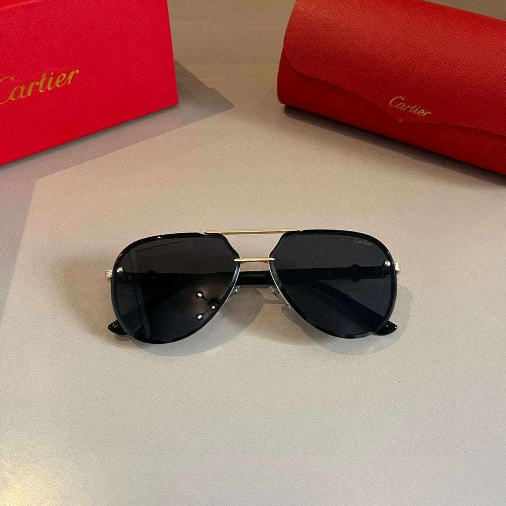 Cartier Metal Fashion Gold Lens Sunglasses for Men & Women - 372177 - detail image 8