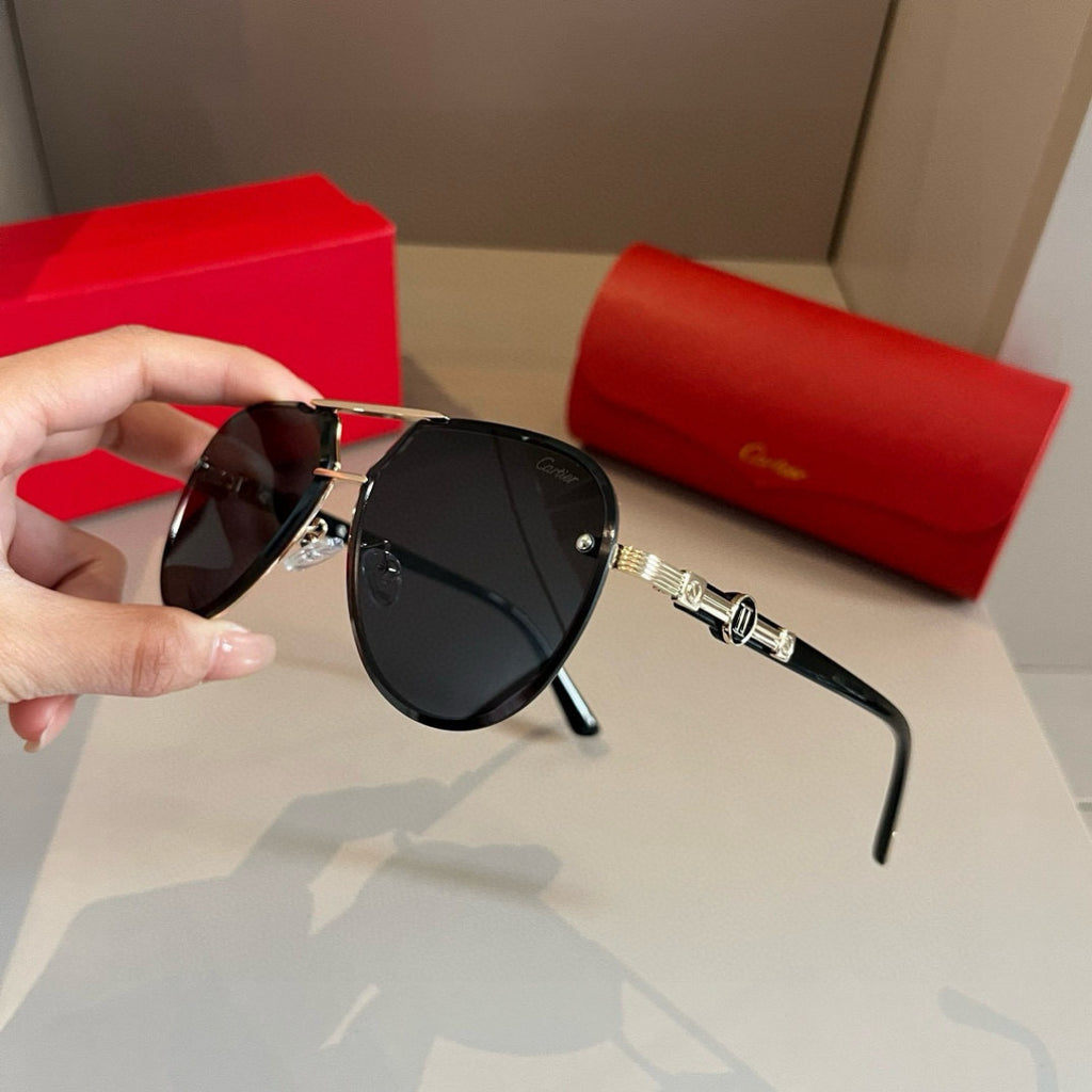 Cartier Metal Fashion Gold Lens Sunglasses for Men & Women - 935084 - detail image 4