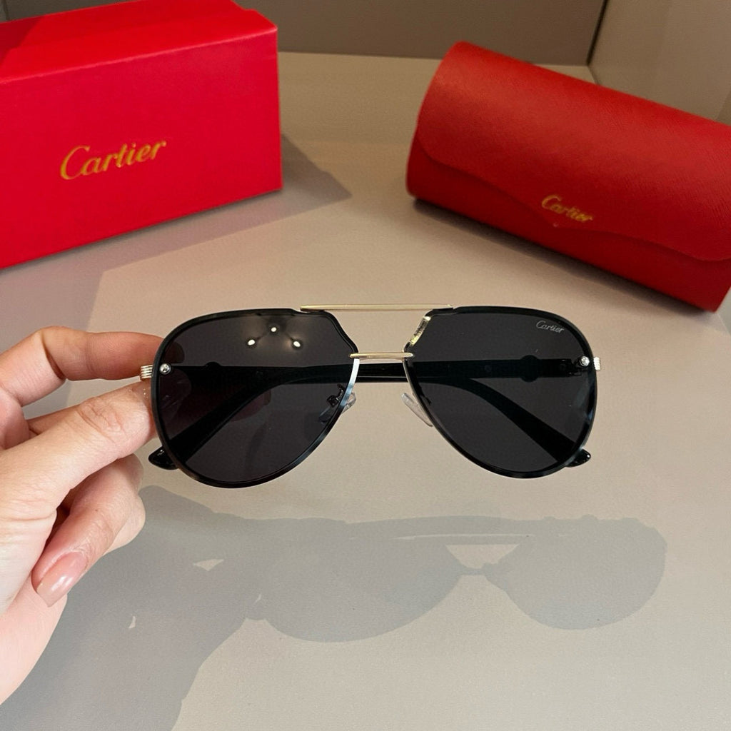 Cartier Metal Fashion Gold Lens Sunglasses for Men & Women - 935084 - detail image 6