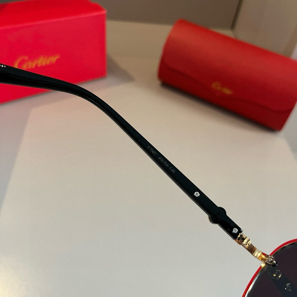 Cartier Metal Fashion Gold Lens Sunglasses for Men & Women - 935084 - detail image 10