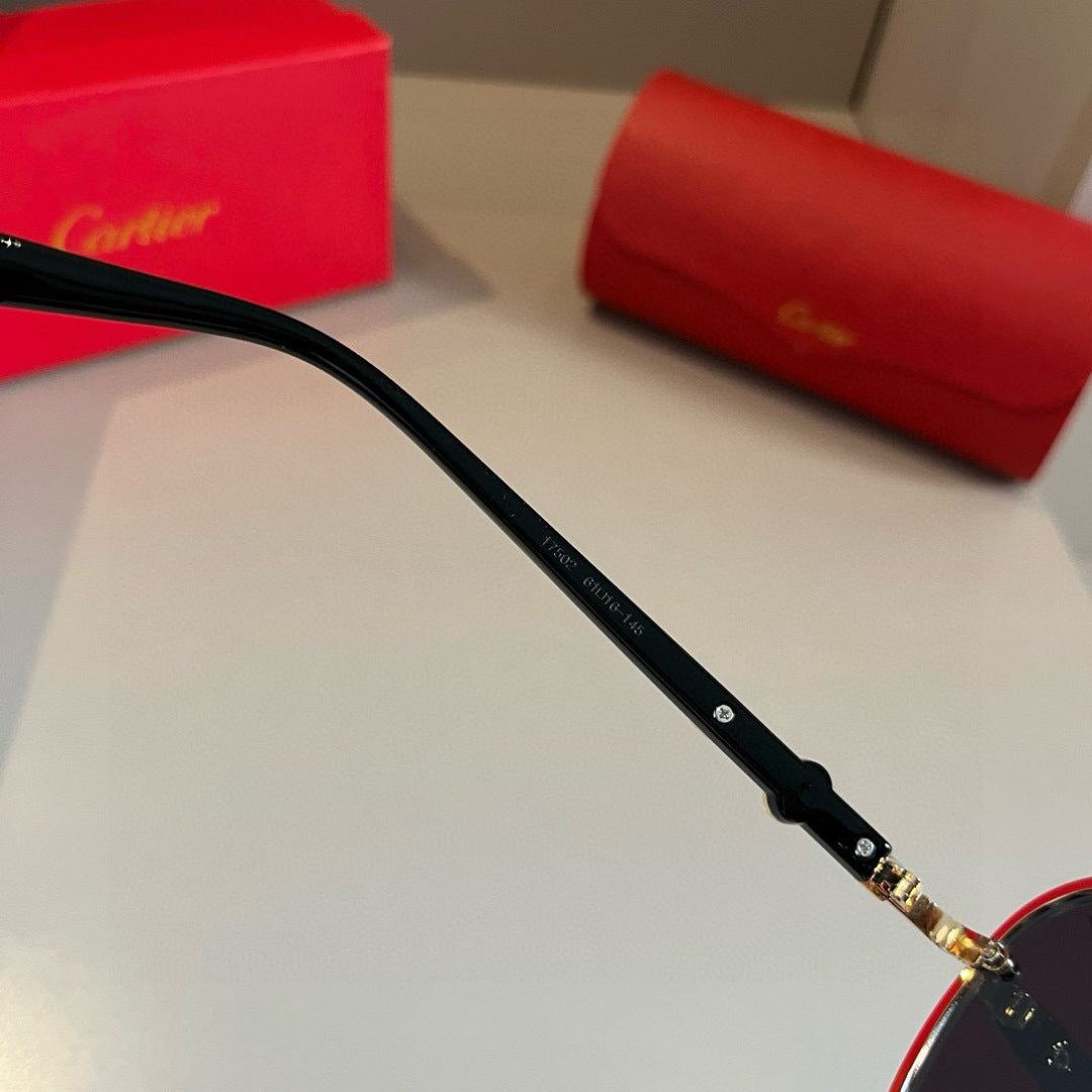 Cartier Metal Fashion Gold Lens Sunglasses for Men & Women - 935084 - detail image 10