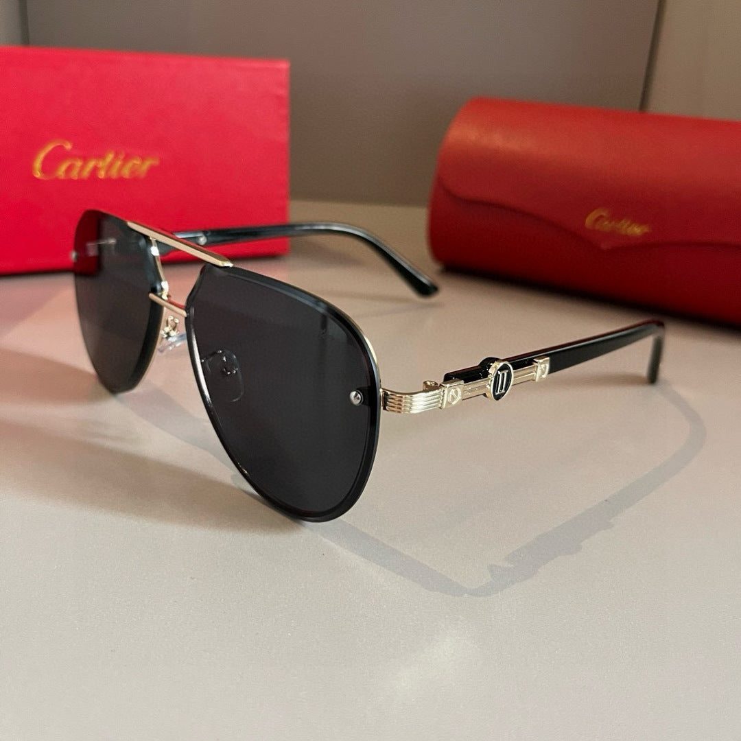 Cartier Metal Fashion Gold Lens Sunglasses for Men & Women - 935084 - detail image 3