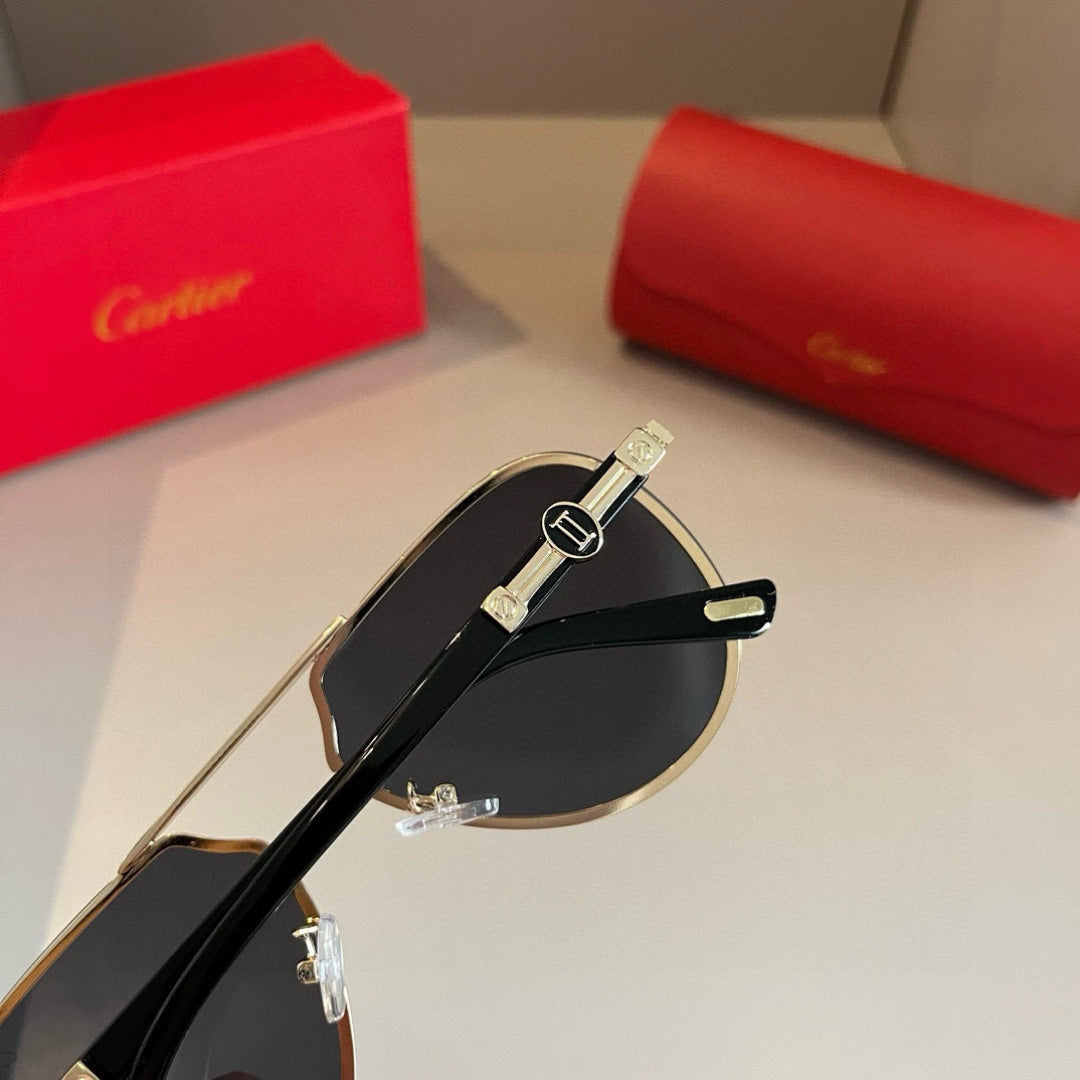 Cartier Metal Fashion Gold Lens Sunglasses for Men & Women - 935084 - detail image 5
