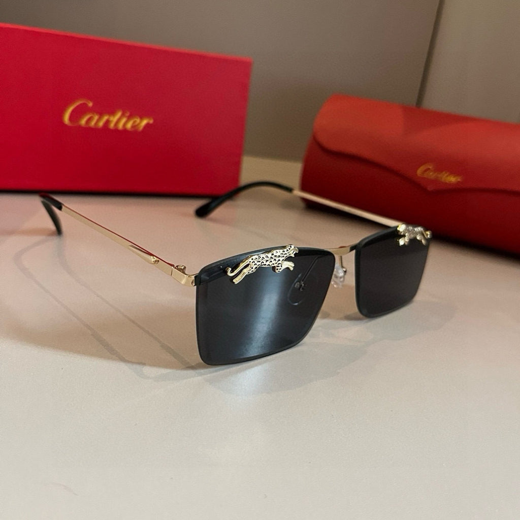 Cartier Lightweight Metal Rimless Gold Lens Sunglasses for Men & Wome - 372258