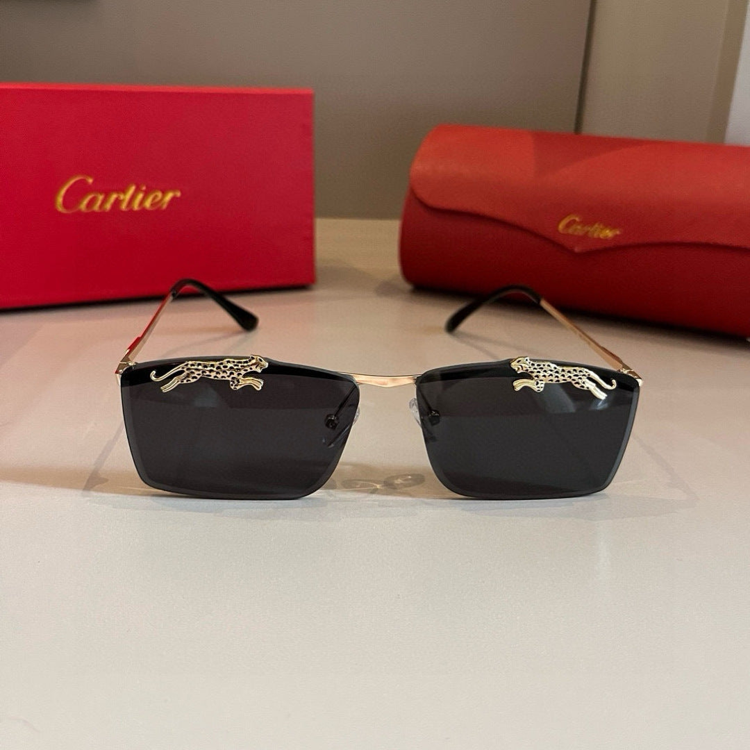 Cartier Lightweight Metal Rimless Gold Lens Sunglasses for Men & Wome - 372258 - detail image 2