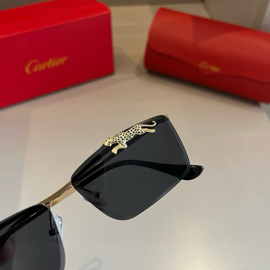 Cartier Lightweight Metal Rimless Gold Lens Sunglasses for Men & Wome - 372258 - detail image 6