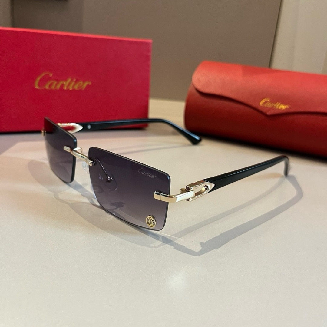 Cartier Lightweight Metal Rimless Silver Lens Sunglasses for Men & Wo - 465771 - detail image 3