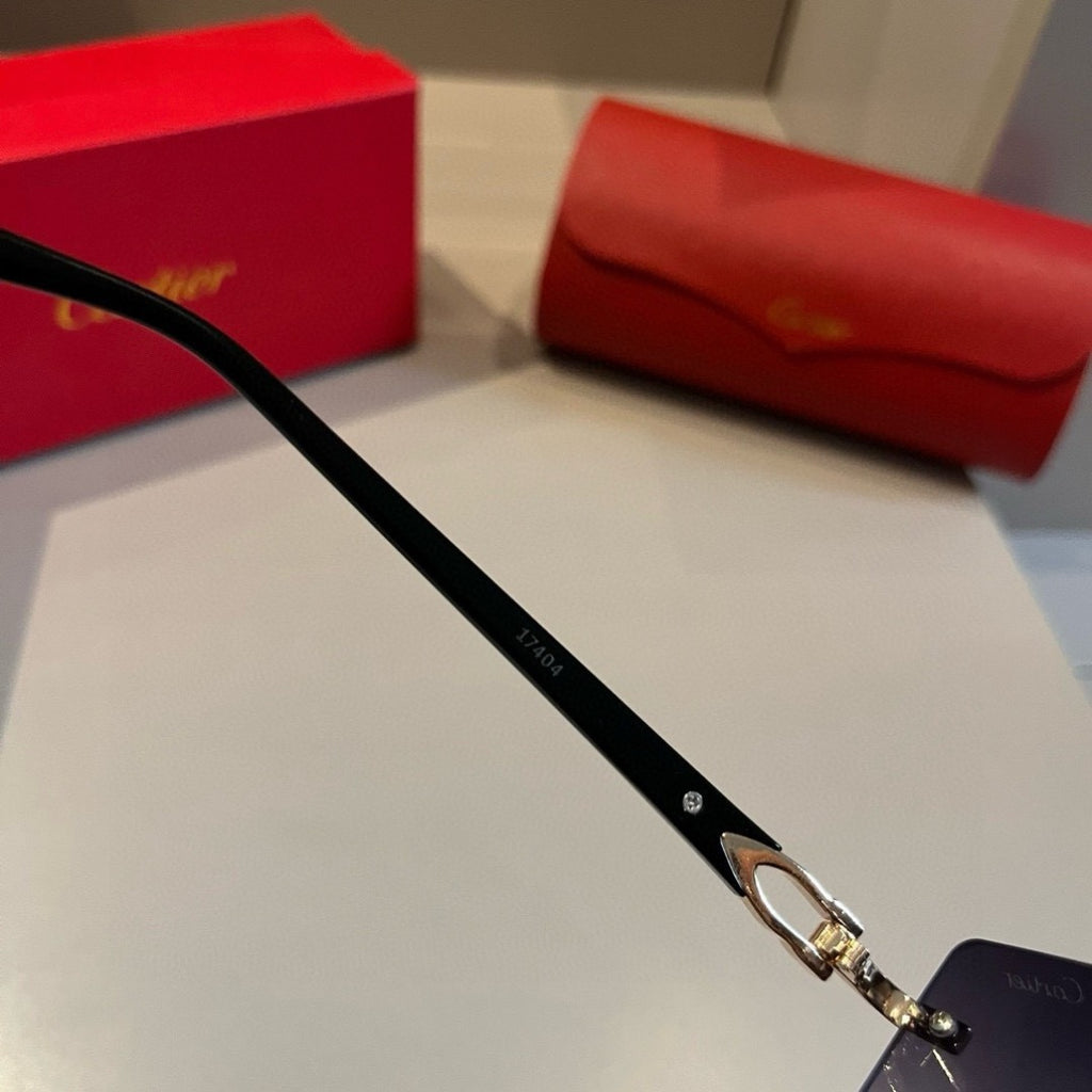 Cartier Lightweight Metal Rimless Silver Lens Sunglasses for Men & Wo - 465771 - detail image 8