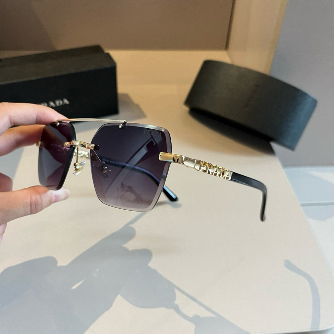 Prada Polarized Fashion Gold Lens Sunglasses for Men - 487098 - detail image 2