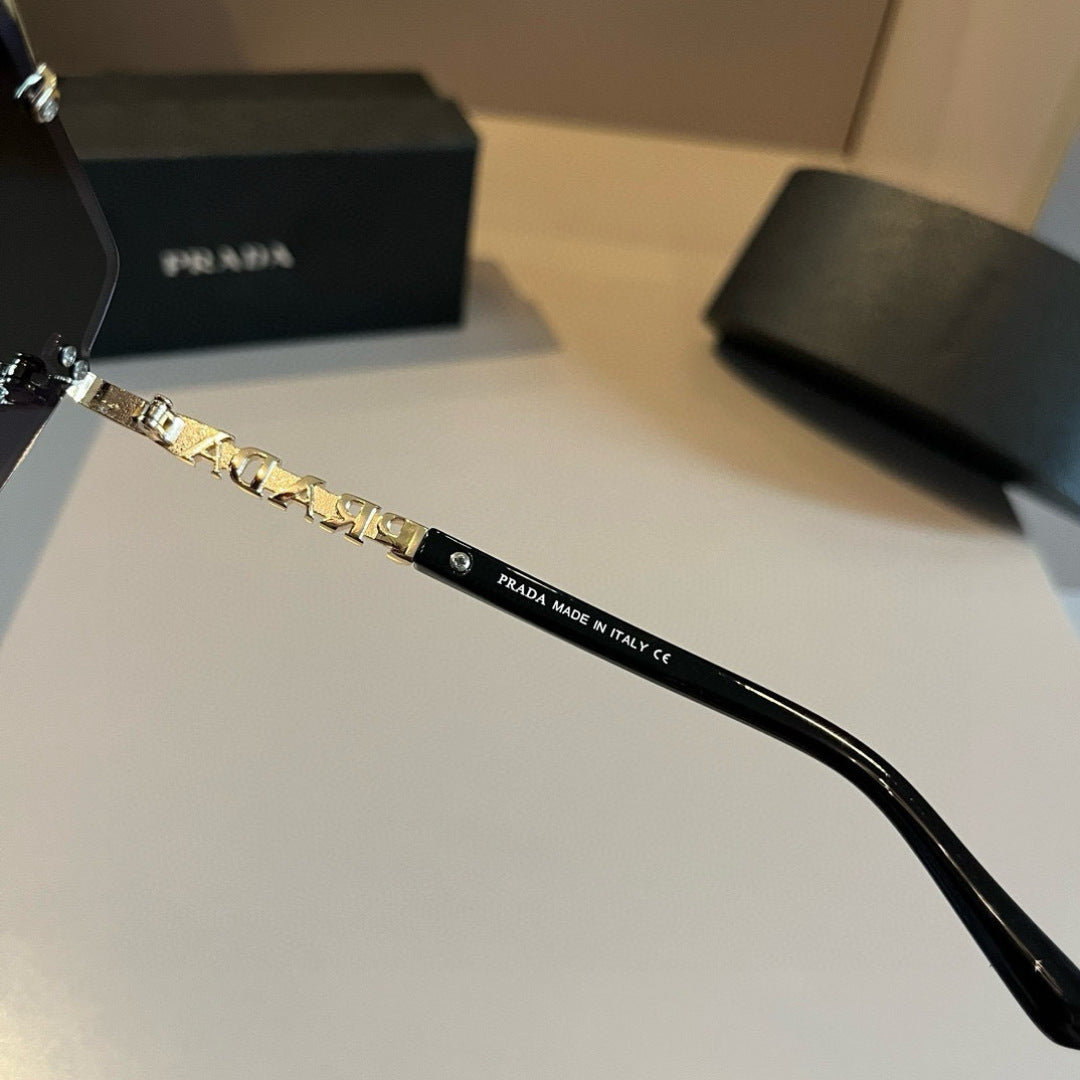 Prada Polarized Fashion Gold Lens Sunglasses for Men - 487098 - detail image 7