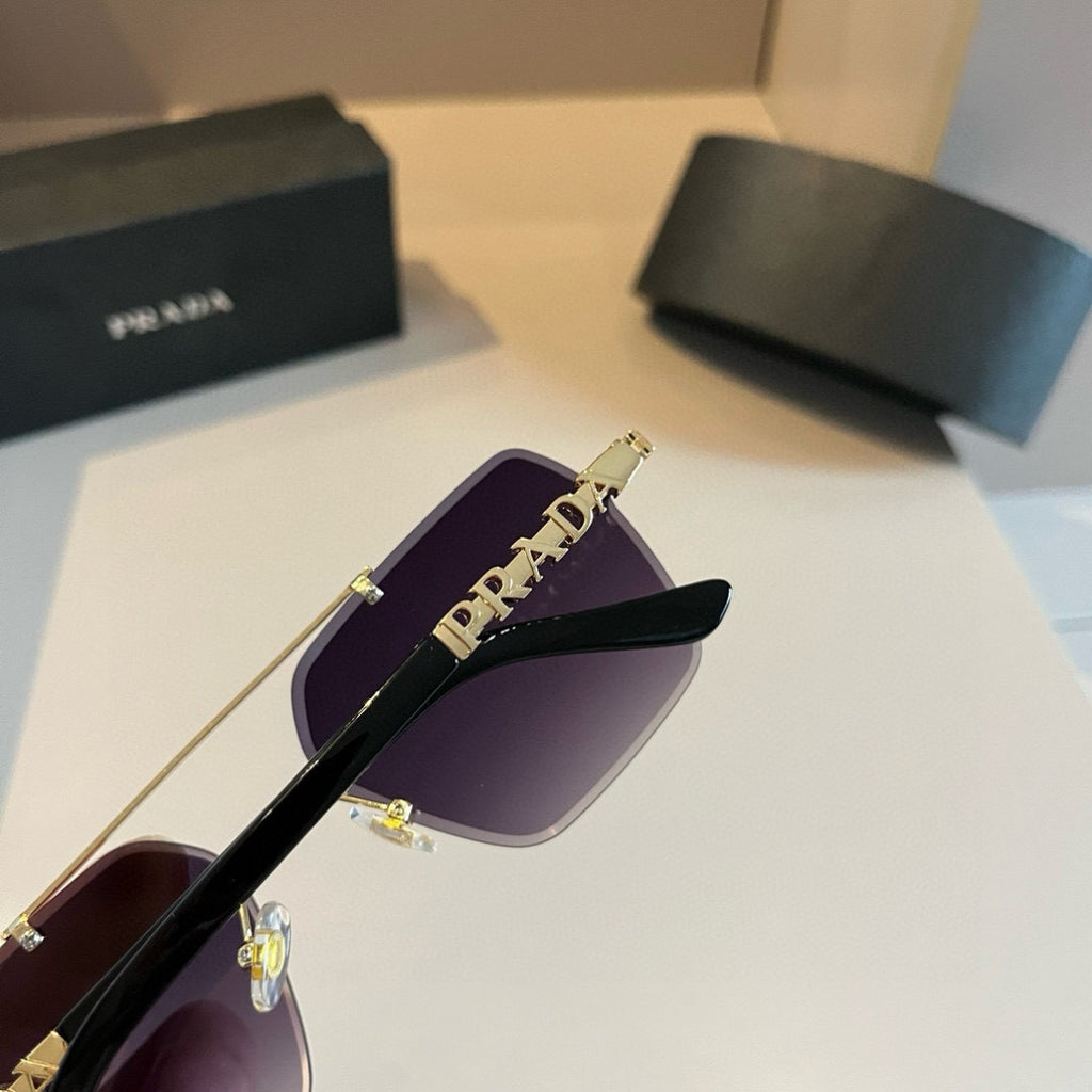 Prada Polarized Fashion Gold Lens Sunglasses for Men - 487098 - detail image 5