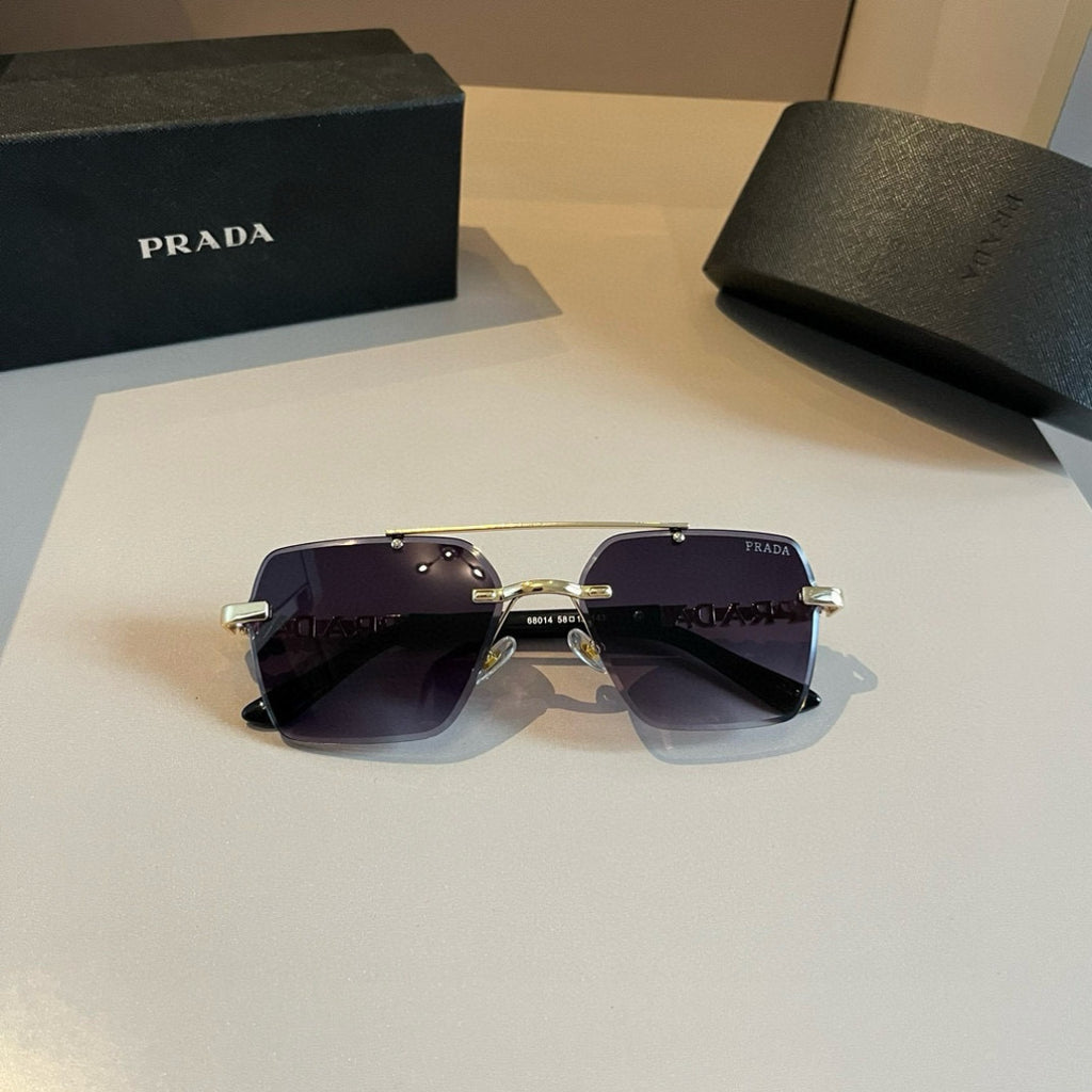 Prada Polarized Fashion Gold Lens Sunglasses for Men - 487098 - detail image 4