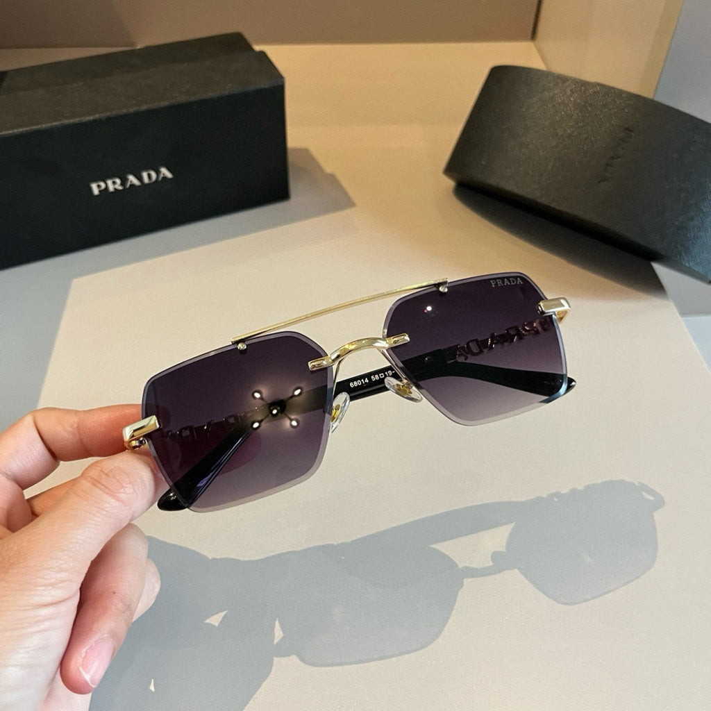 Prada Polarized Fashion Gold Lens Sunglasses for Men - 487098 - detail image 3