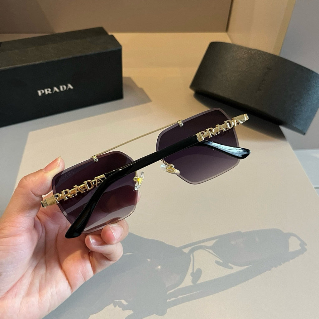 Prada Polarized Fashion Gold Lens Sunglasses for Men - 487098 - detail image 8