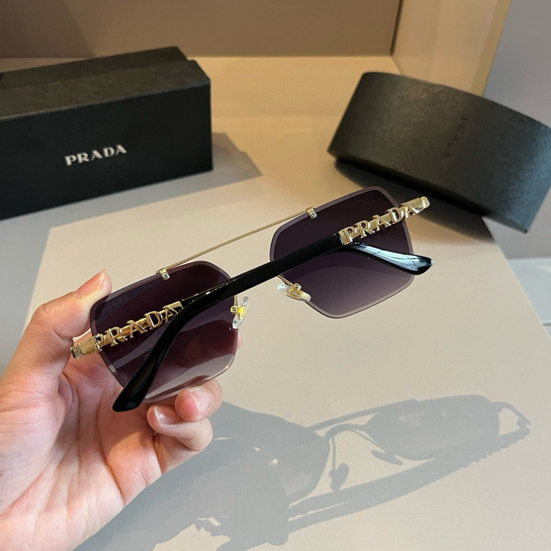 Prada Polarized Fashion Gold Lens Sunglasses for Men - 487098 - detail image 8