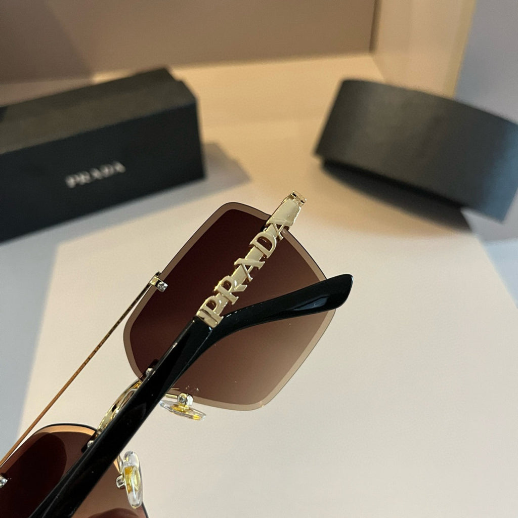 Prada Polarized Fashion Brown Lens Sunglasses for Men - detail image 5