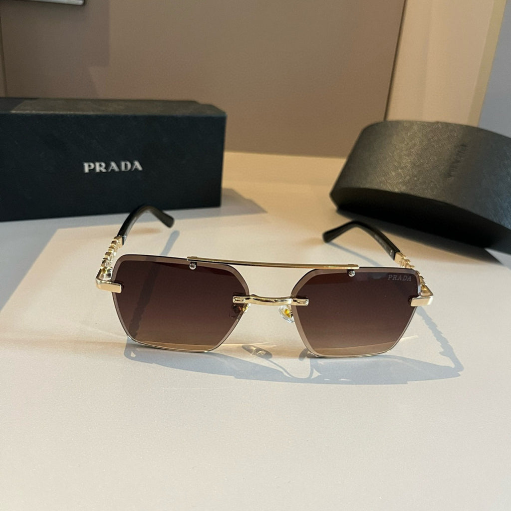 Prada Polarized Fashion Brown Lens Sunglasses for Men - detail image 2