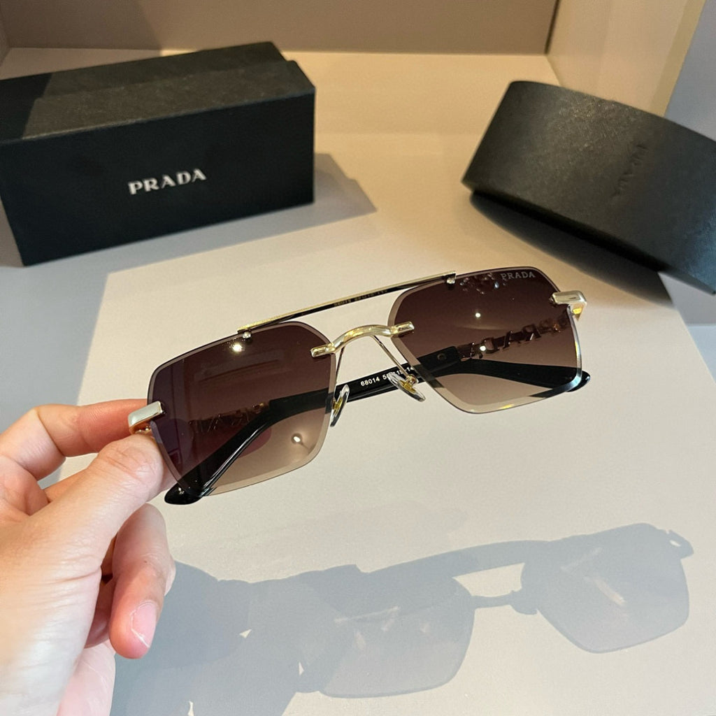 Prada Polarized Fashion Brown Lens Sunglasses for Men - detail image 6